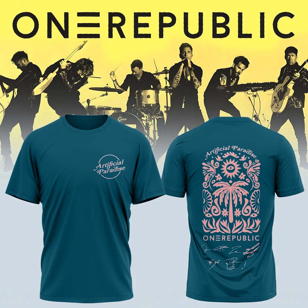 OneRepublic Merch 2026 Artificial Paradise T-Shirt Present For Pop Band Fans - Kdjoy OneRepublic Merch 2026 Artificial Paradise T-Shirt Present For Pop Band Fans - Kdjoy