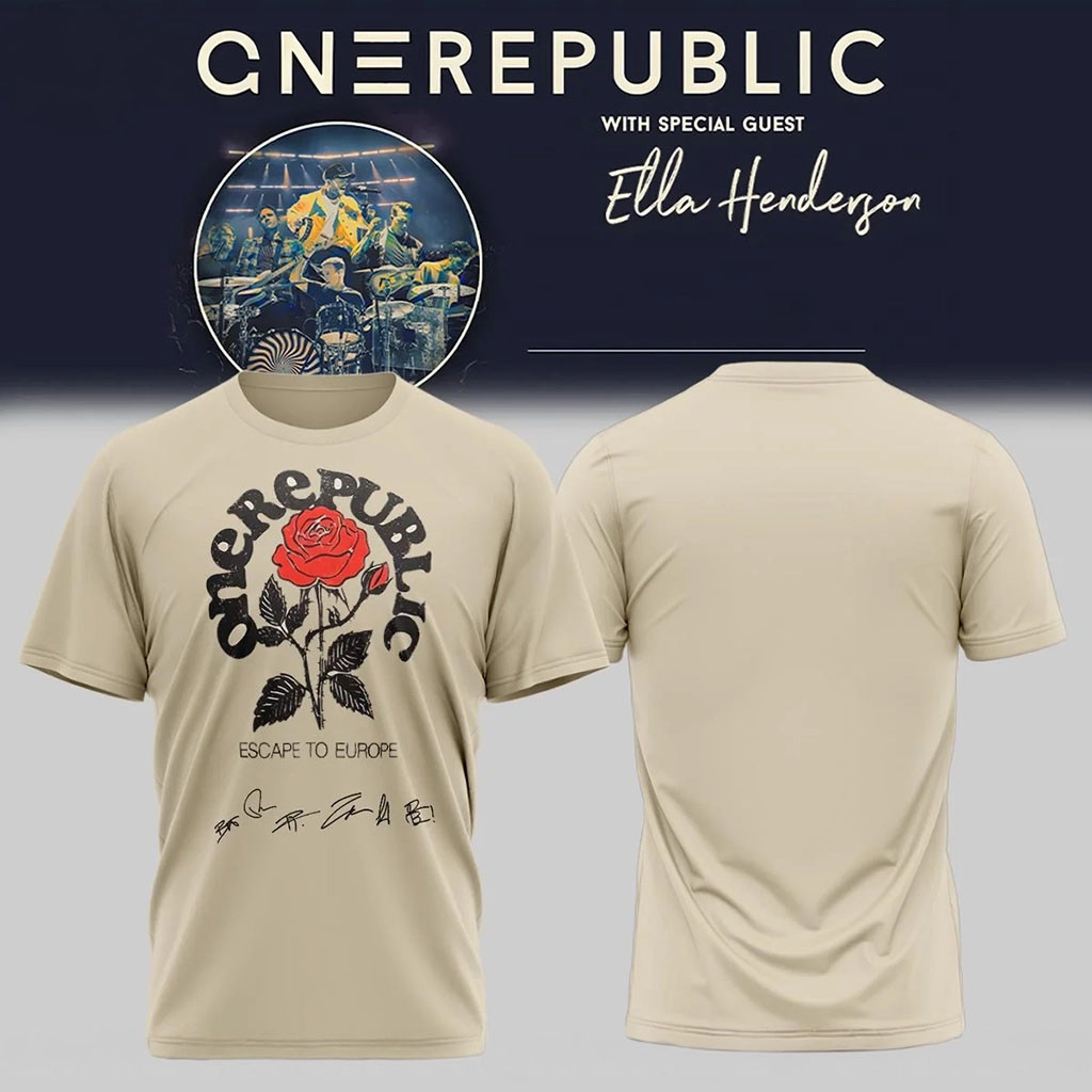 OneRepublic Merch 2026 Escape To Europe T-Shirt OneRepublic Tour Merch Gift For Music Lovers - Kdjoy
