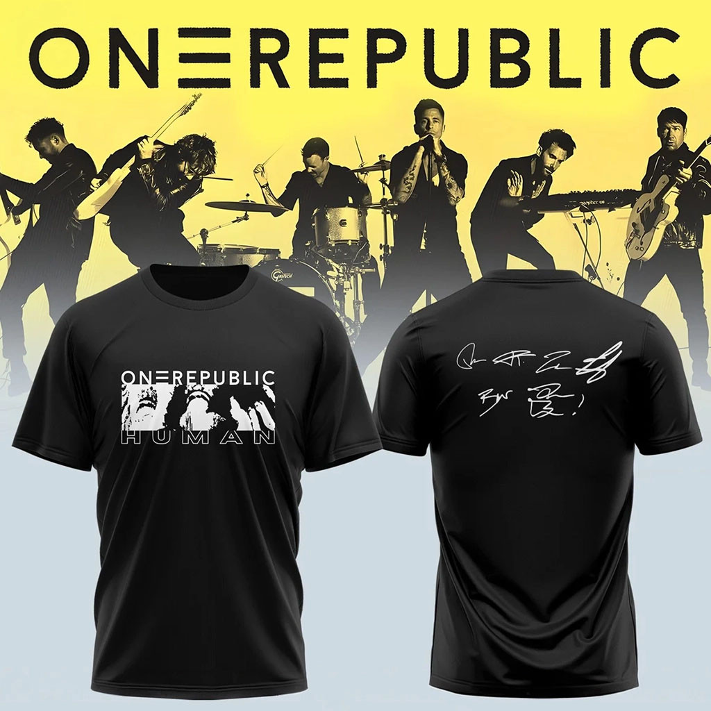 OneRepublic Merch 2026 Human T-Shirt Signed Shirt Cool Gifts For Music Lovers - Kdjoy OneRepublic Merch 2026 Human T-Shirt Signed Shirt Cool Gifts For Music Lovers - Kdjoy
