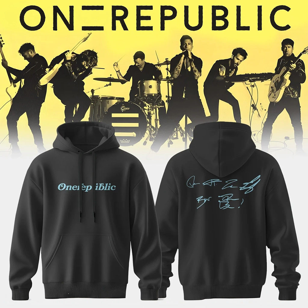OneRepublic Merch 2026 OneRepublic Band Signature Hoodie Gift Ideas For Band Fans