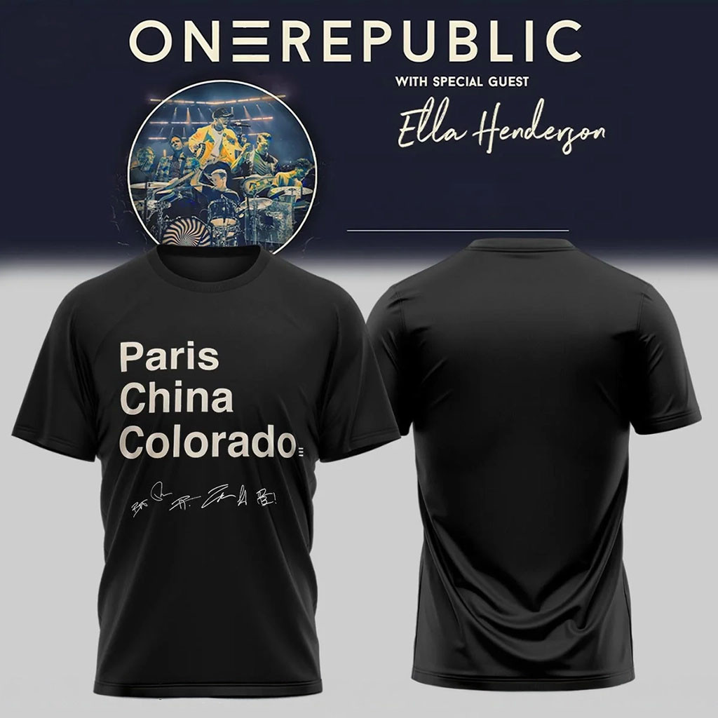 OneRepublic Merch 2026 Paris China Colorado T-Shirt OneRepublic Tour Merch Gift For Music Fans - Kdjoy OneRepublic Merch 2026 Paris China Colorado T-Shirt OneRepublic Tour Merch Gift For Music Fans - Kdjoy