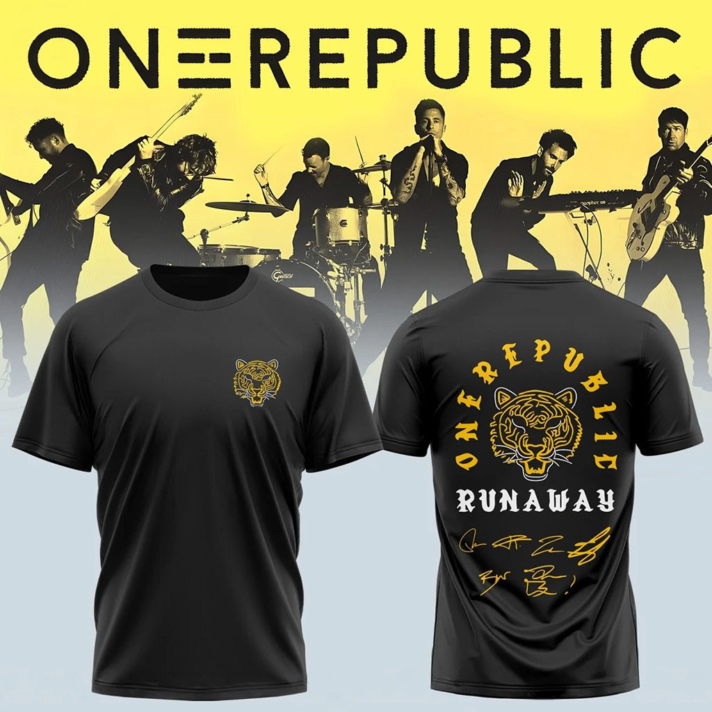 OneRepublic Merch 2026 Runaway T-Shirt Signed OneRepublic Band Shirt Gift For Fans - Kdjoy OneRepublic Merch 2026 Runaway T-Shirt Signed OneRepublic Band Shirt Gift For Fans - Kdjoy