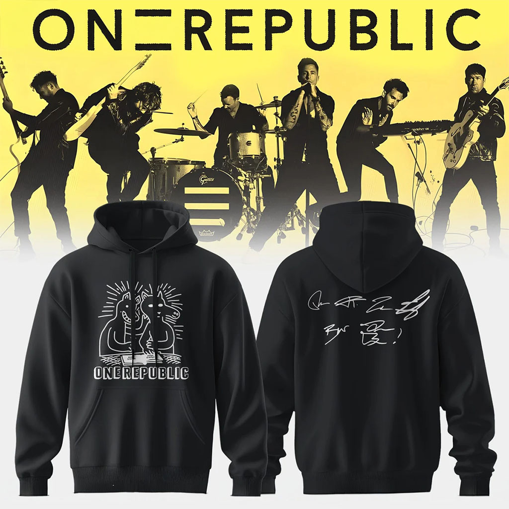 OneRepublic Merch 2026 Secrets Black Hoodie Signed Hoodie Present For Band Fans
