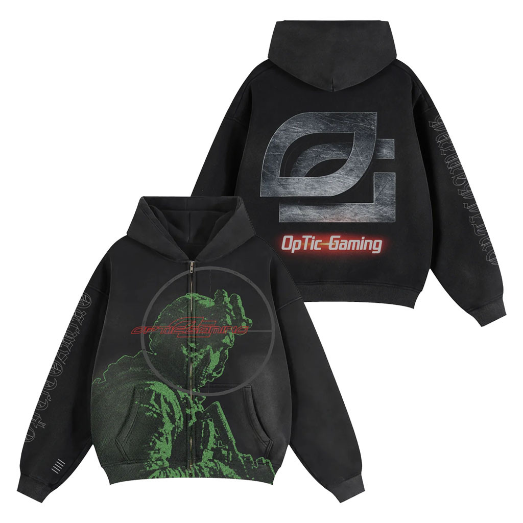 OpTic Gaming Merch 2026 OG Montage Scope Zip Hoodie Call Of Duty Merch Gift For Brothers