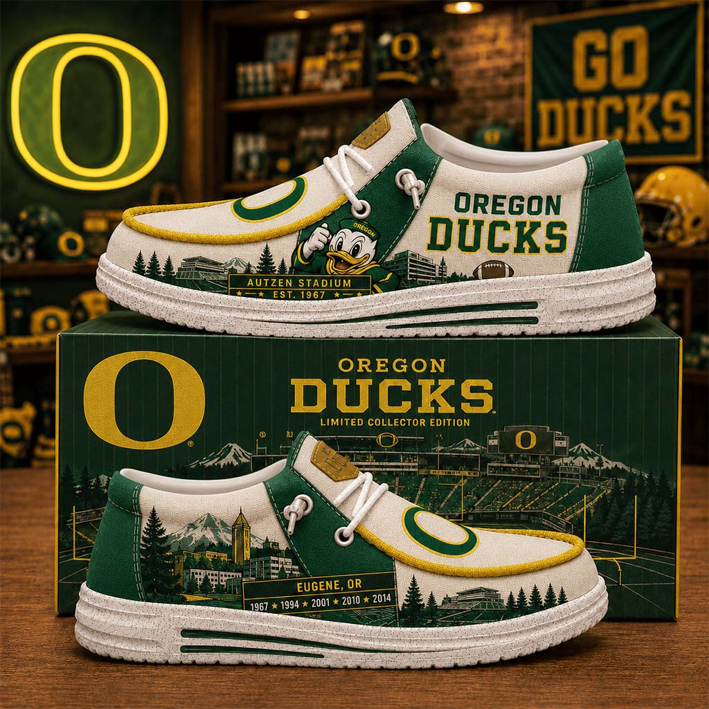 Oregon Ducks Autzen Stadium Shoes Oregon Ducks Merch 2026 Gift Ideas For Football Lovers - Kdjoy