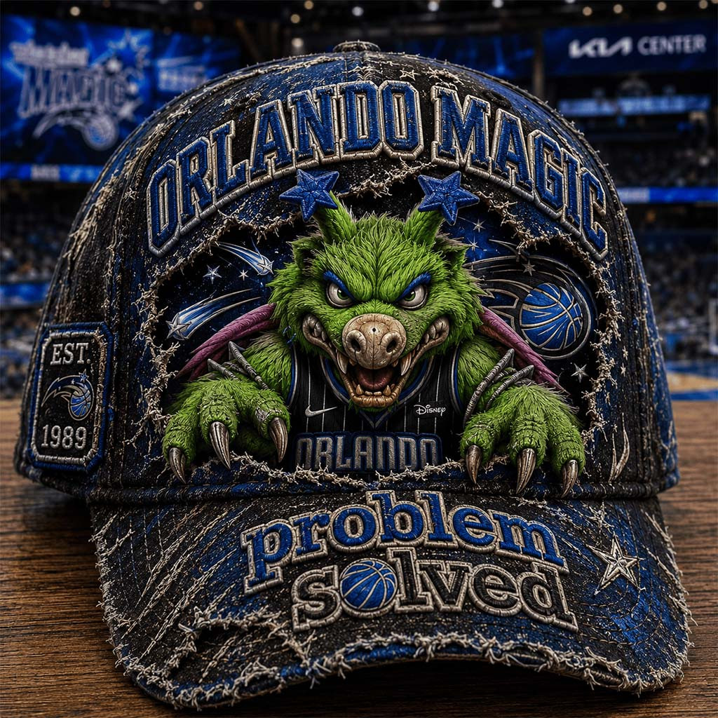 Orlando Magic Problem Solved Vintage Hat Orlando Magic Merch Basketball Lover Gifts - Kdjoy