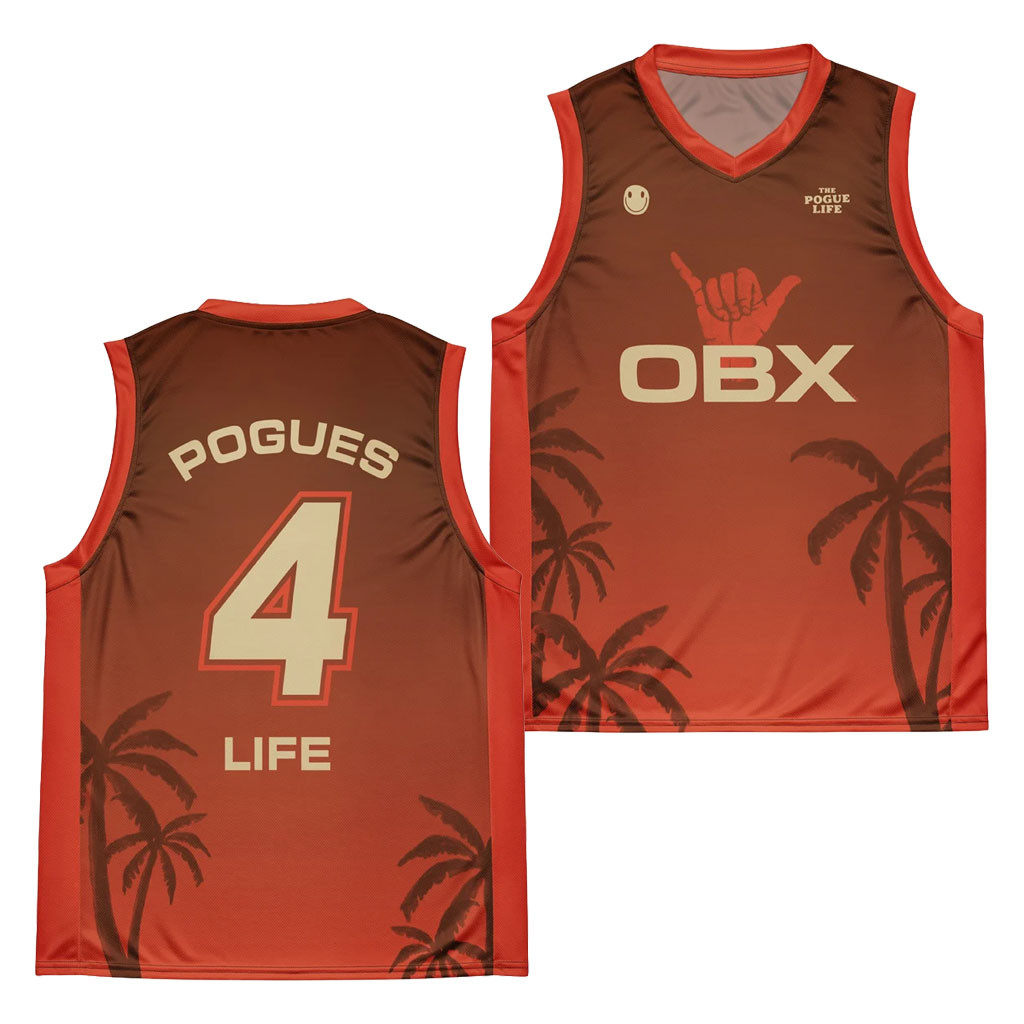 Outer Banks Merch 2026 Outer Banks Pogues 4 Life Basketball Jersey Gift Ideas For Husband - Kdjoy