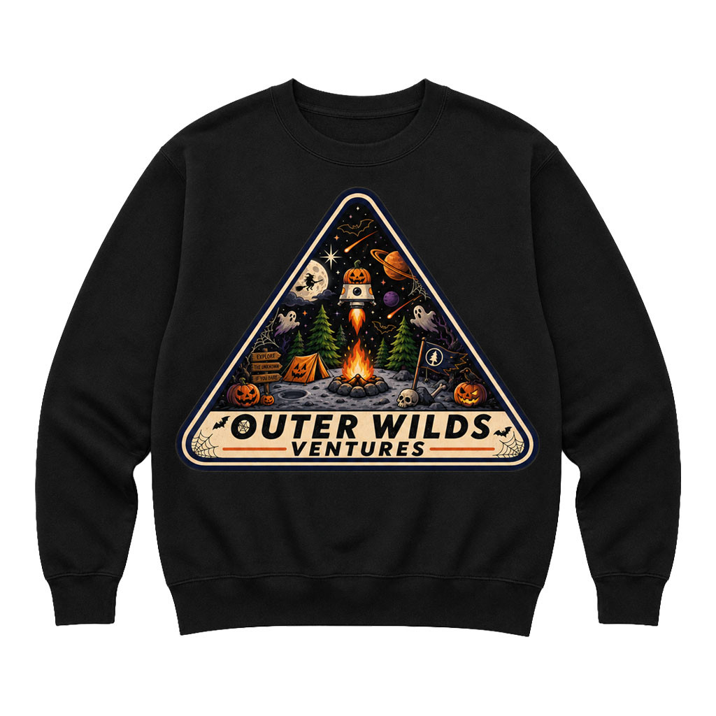 Outer Wilds Merch 2026 Outer Wilds Ventures Sweatshirt Halloween Themed Apparel - Kdjoy