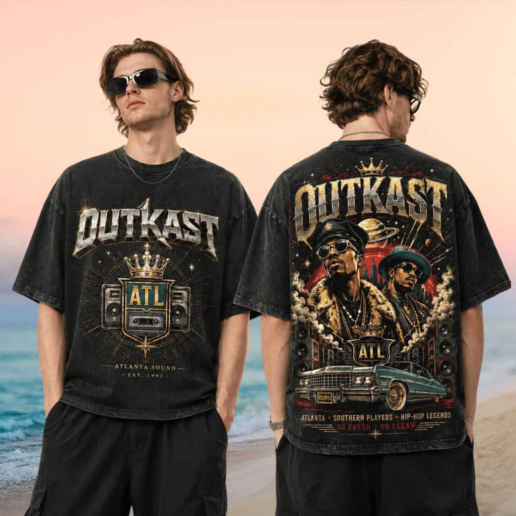 Outkast Atlanta Sound Hip Hop Southern Players Vintage Wash Shirt OutKast Merch Gifts For Fans - Kdjoy