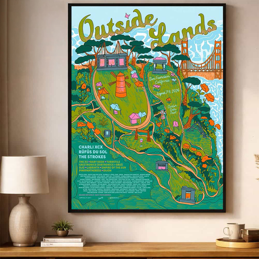 Outside Lands 2026 Golden Gate Park In San Francisco Poster Outside Lands Merch Gifts For Men - Kdjoy