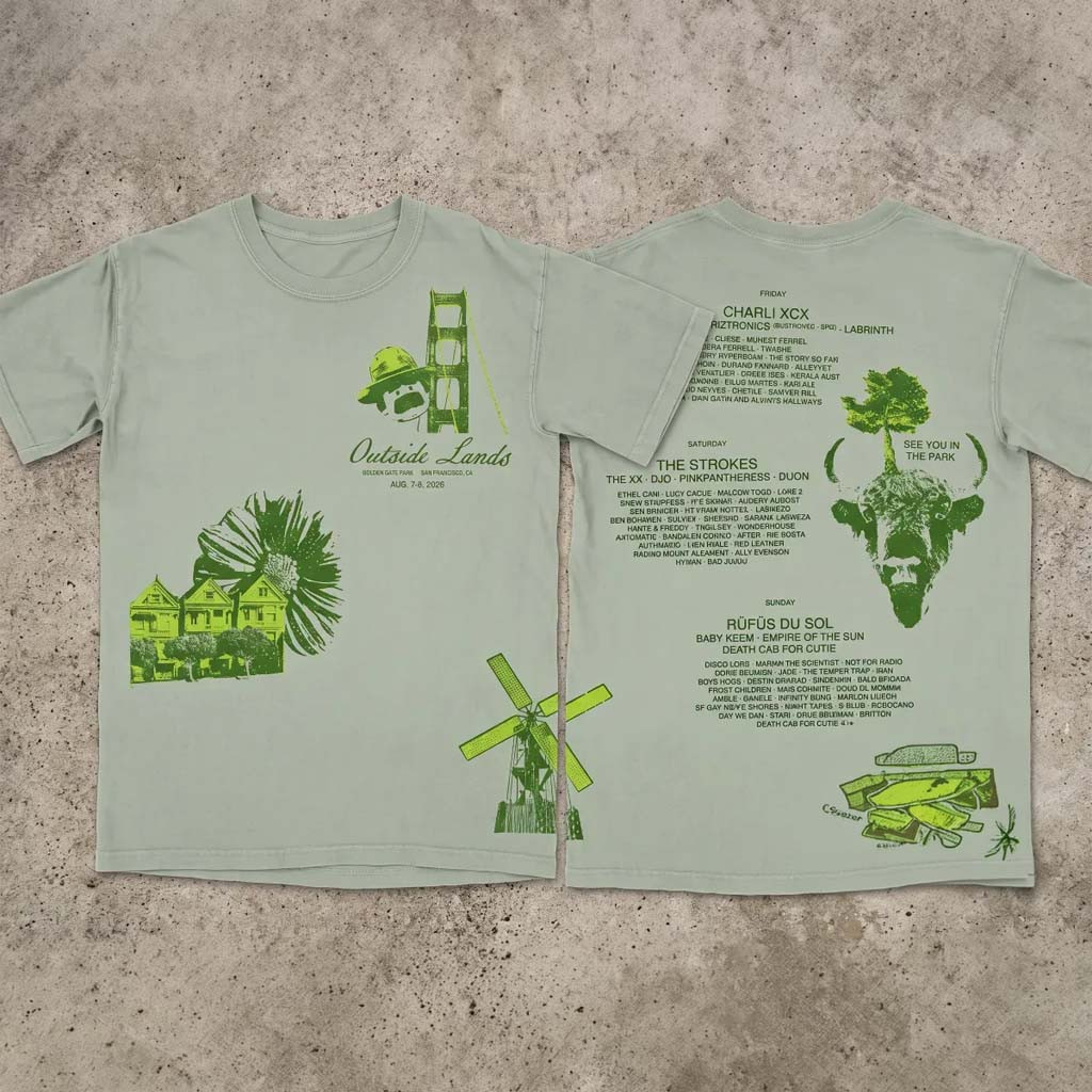 Outside Lands Festival Merch At Golden Gate Park In San Francisco CA On August 7-9 2026 Icon Shirt - Kdjoy Outside Lands Festival Merch At Golden Gate Park In San Francisco CA On August 7-9 2026 Icon Shirt - Kdjoy