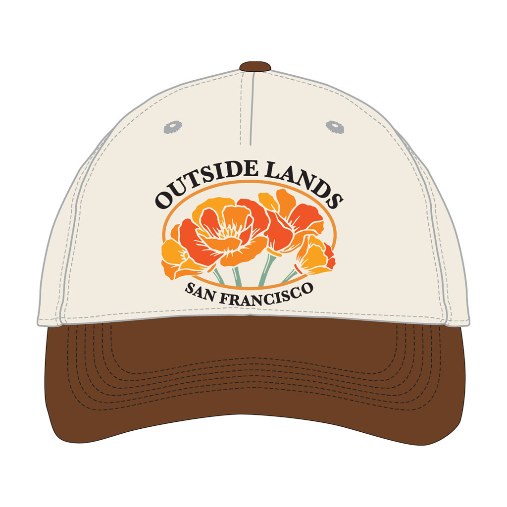 Outside Lands Merch 2026 Poppy Two Tone Hat Outside Lands SF Hat Music Festival Fan Gifts - Kdjoy