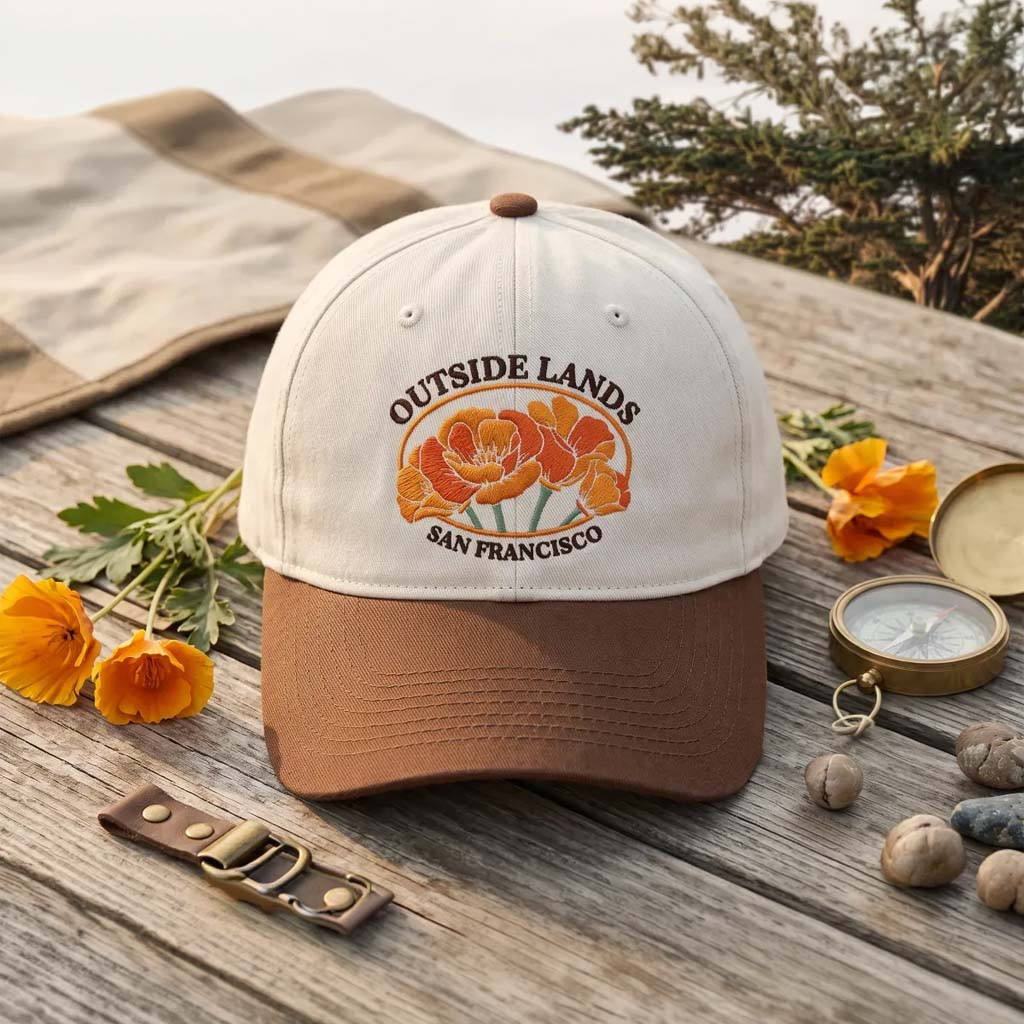 Outside Lands Merch At Golden Gate Park In San Francisco CA On August 7-9 2026 Poppy Hat - Kdjoy