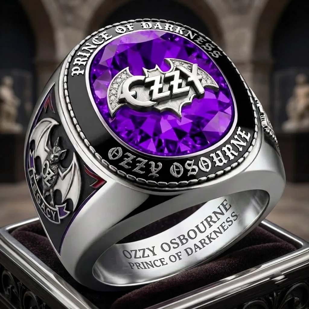 Ozzy Osbourne Bat Logo Ring Prince Of Darkness Ring Ozzy Osbourne Merch Gift For Fans - Kdjoy Ozzy Osbourne Bat Logo Ring Prince Of Darkness Ring Ozzy Osbourne Merch Gift For Fans - Kdjoy