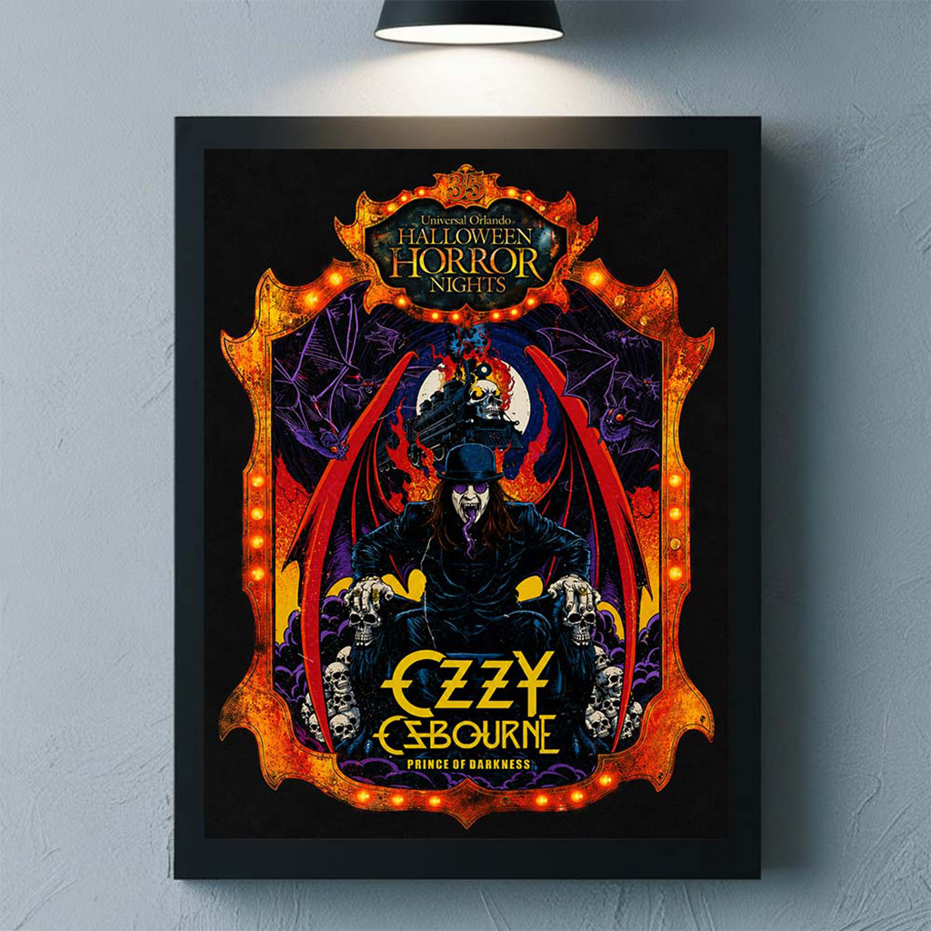 Ozzy Osbourne Merch Prince Of Darkness Universal Studios Halloween Horror Nights 2026 Poster - Kdjoy