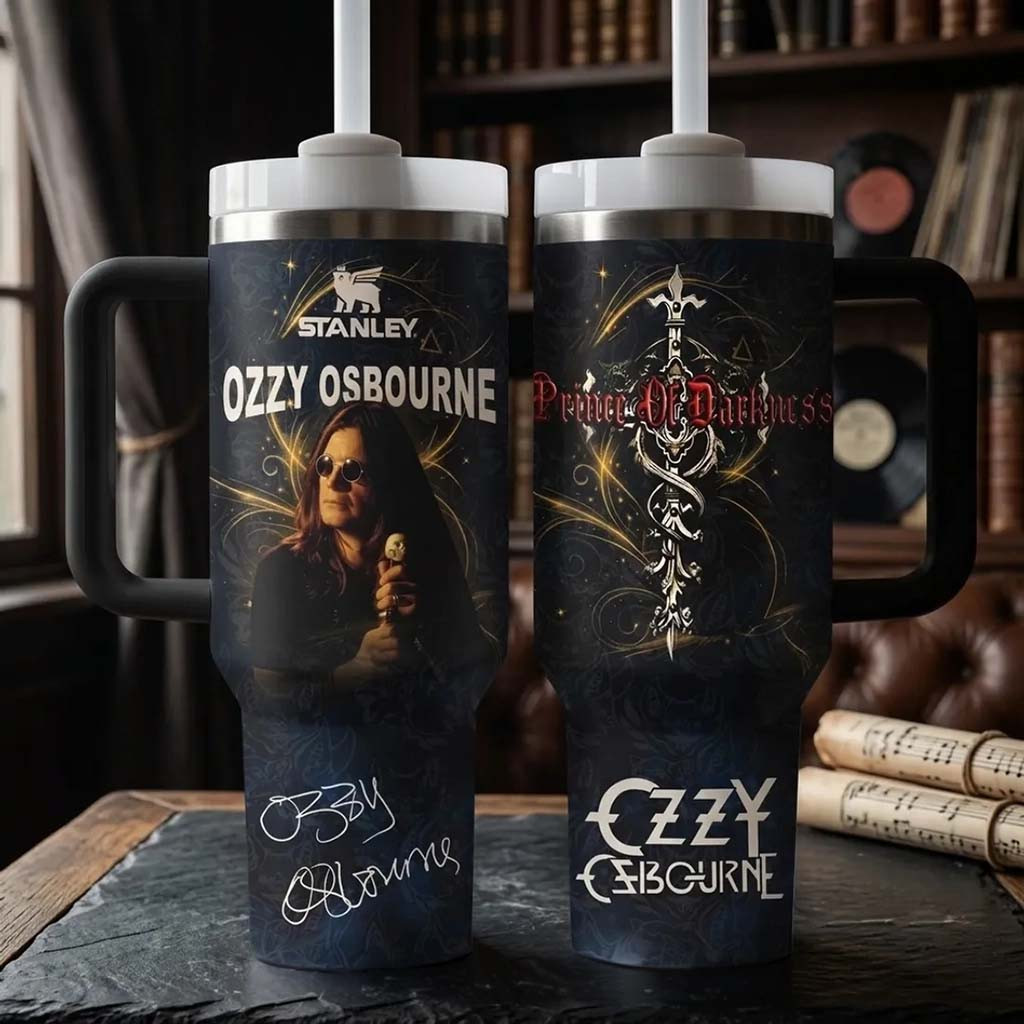 Ozzy Osbourne Prince of Darkness Stanley Tumbler Ozzy Osbourne Merch Gift For Fathers - Kdjoy