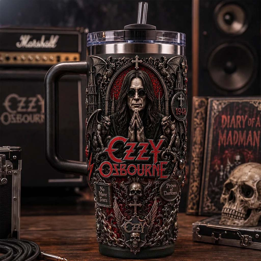 Ozzy Osbourne Prince of Darkness Tumbler 2026 Ozzy Osbourne Merch Present For Music Fans - Kdjoy
