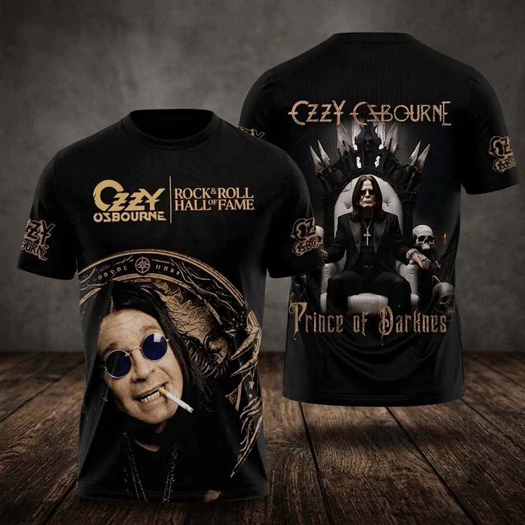 Ozzy Osbourne Rock And Roll Hall Of Fame Black Shirt Ozzy Osbourne Merch Music Fan Gifts Ideas - Kdjoy