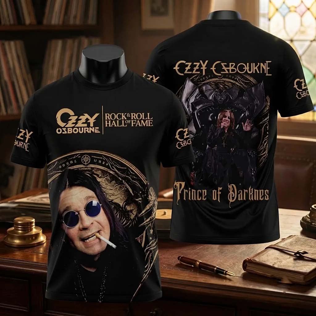 Ozzy Osbourne Rock And Roll Hall Of Fame T-Shirt Prince Of Darkness Shirt Ozzy Osbourne Merch - Kdjoy