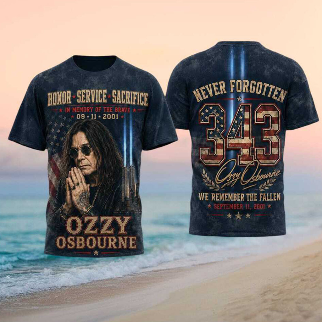 Ozzy Osbourne September 11 Never Forgotten Ozzy Osbourne Memorial Shirt Patriotic Merch - Kdjoy