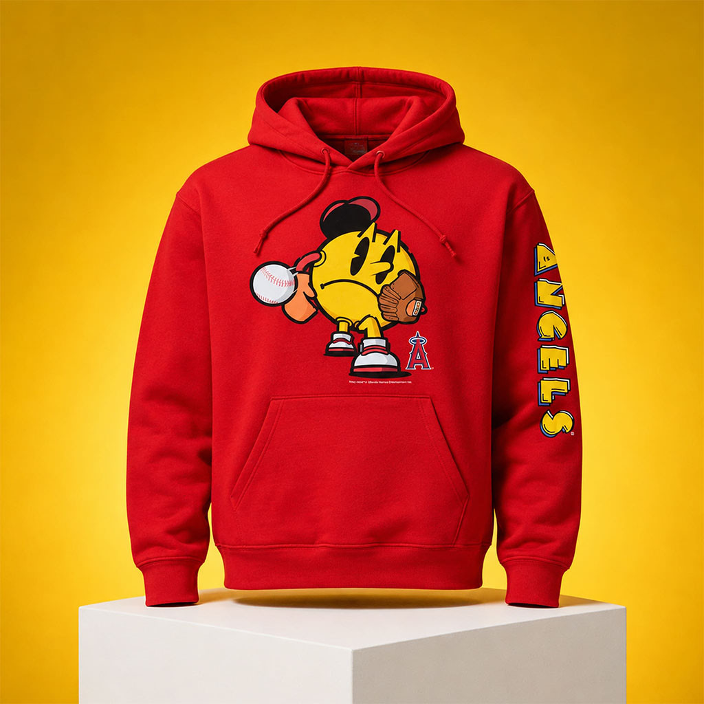 Pacman Angels Hoodie 2026 Los Angeles Angels Merch Best Gifts For Baseball Fans