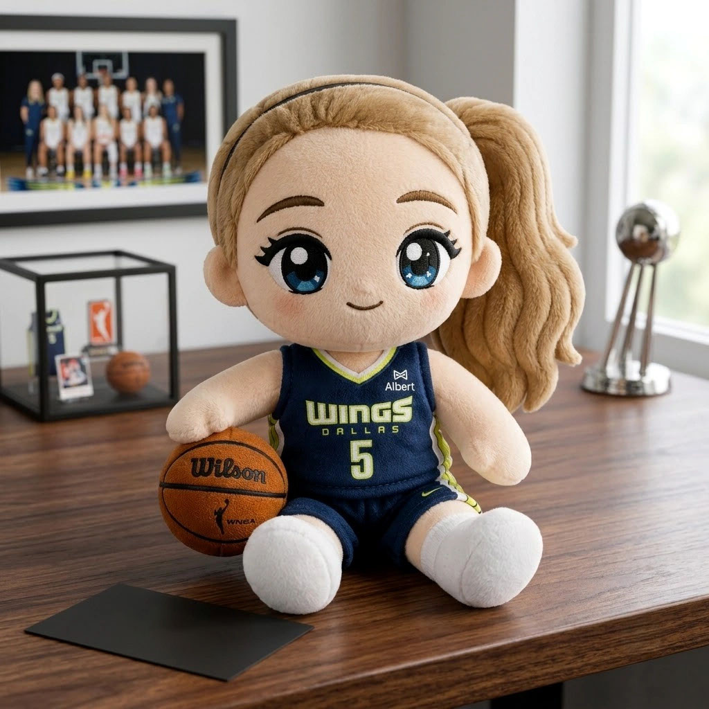 Paige Bueckers Dallas Wings Chibi Plush Pillow #5 Paige Bueckers Merch Gift For Basketball Fans - Kdjoy