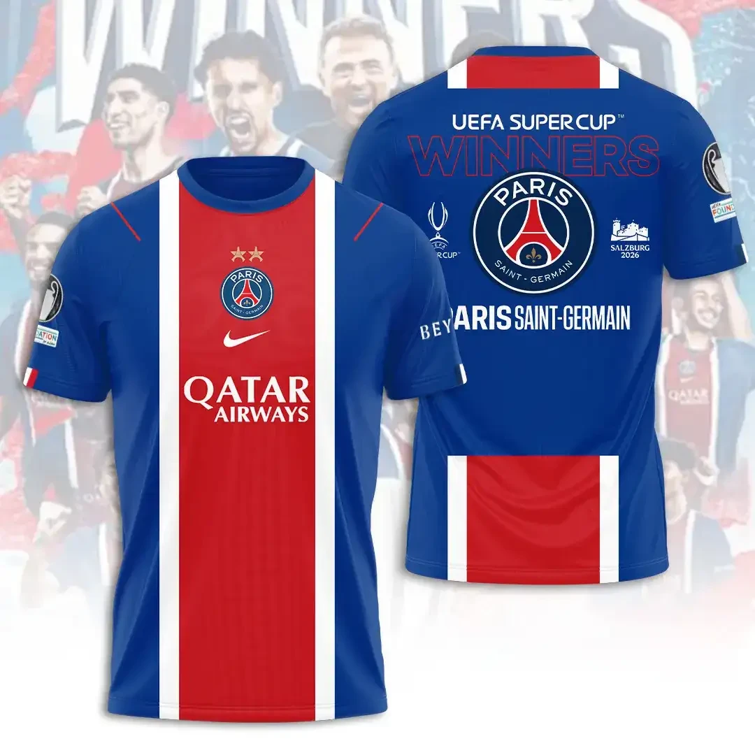 Paris Saint-Germain 2026 UEFA Super Cup Winners Shirt Paris Saint-Germain Merch Brother Gifts - Kdjoy
