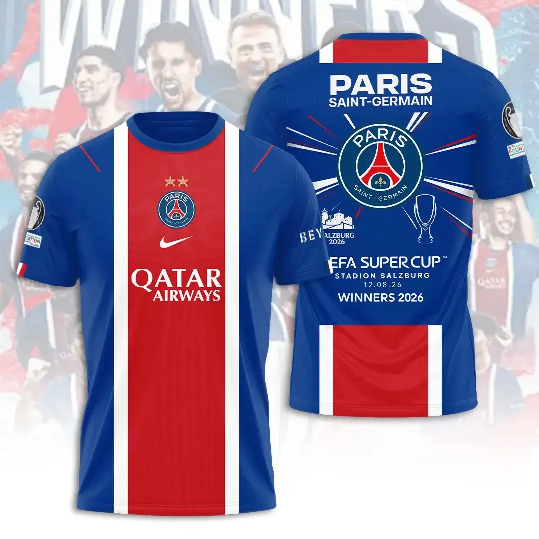Paris Saint-Germain 2026 UEFA Super Cup Winners Shirt Paris Saint-Germain Merch Gift Ideas - Kdjoy Paris Saint-Germain 2026 UEFA Super Cup Winners Shirt Paris Saint-Germain Merch Gift Ideas - Kdjoy