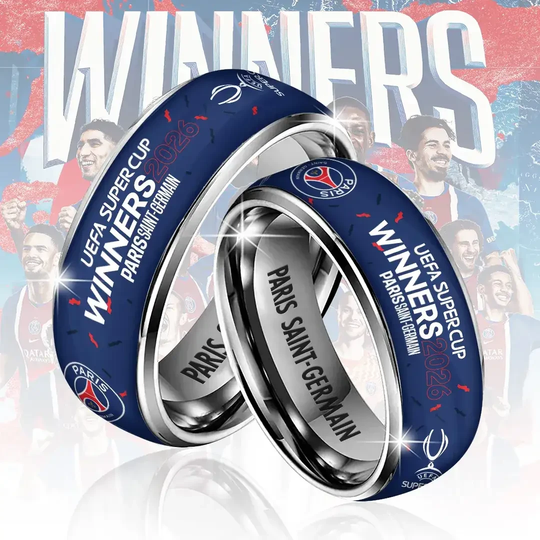 Paris Saint-Germain Merch 2026 UEFA Super Cup Winners Ring Good Gifts For Boyfriend - Kdjoy Paris Saint-Germain Merch 2026 UEFA Super Cup Winners Ring Good Gifts For Boyfriend - Kdjoy