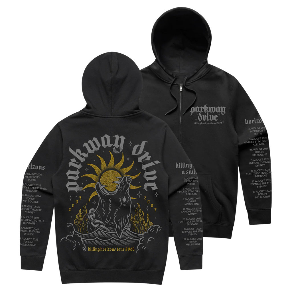 Parkway Drive Rock Merch 2026 Killing Horizons Wolf Tour Zip Hoodie Best Gift For Band Fans - Kdjoy Parkway Drive Rock Merch 2026 Killing Horizons Wolf Tour Zip Hoodie Best Gift For Band Fans - Kdjoy