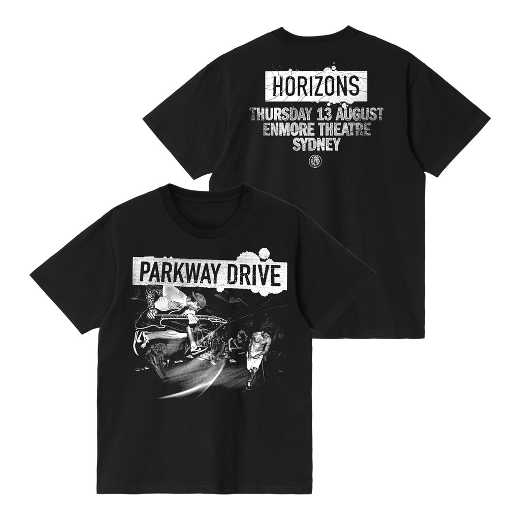 Parkway Drive Rock Merch 2026 Sydney Horizons AUG 13 T-Shirt Black Gift For Band Fans - Kdjoy Parkway Drive Rock Merch 2026 Sydney Horizons AUG 13 T-Shirt Black Gift For Band Fans - Kdjoy