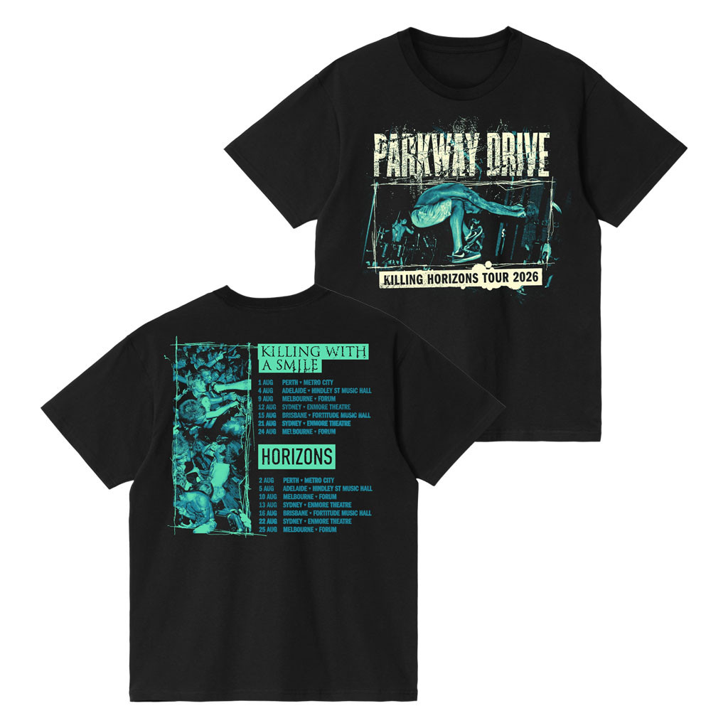 Parkway Drive Rock Merch Killing Horizons 2026 Tour T-Shirt Gift Ideas For Rock Music Lovers - Kdjoy Parkway Drive Rock Merch Killing Horizons 2026 Tour T-Shirt Gift Ideas For Rock Music Lovers - Kdjoy