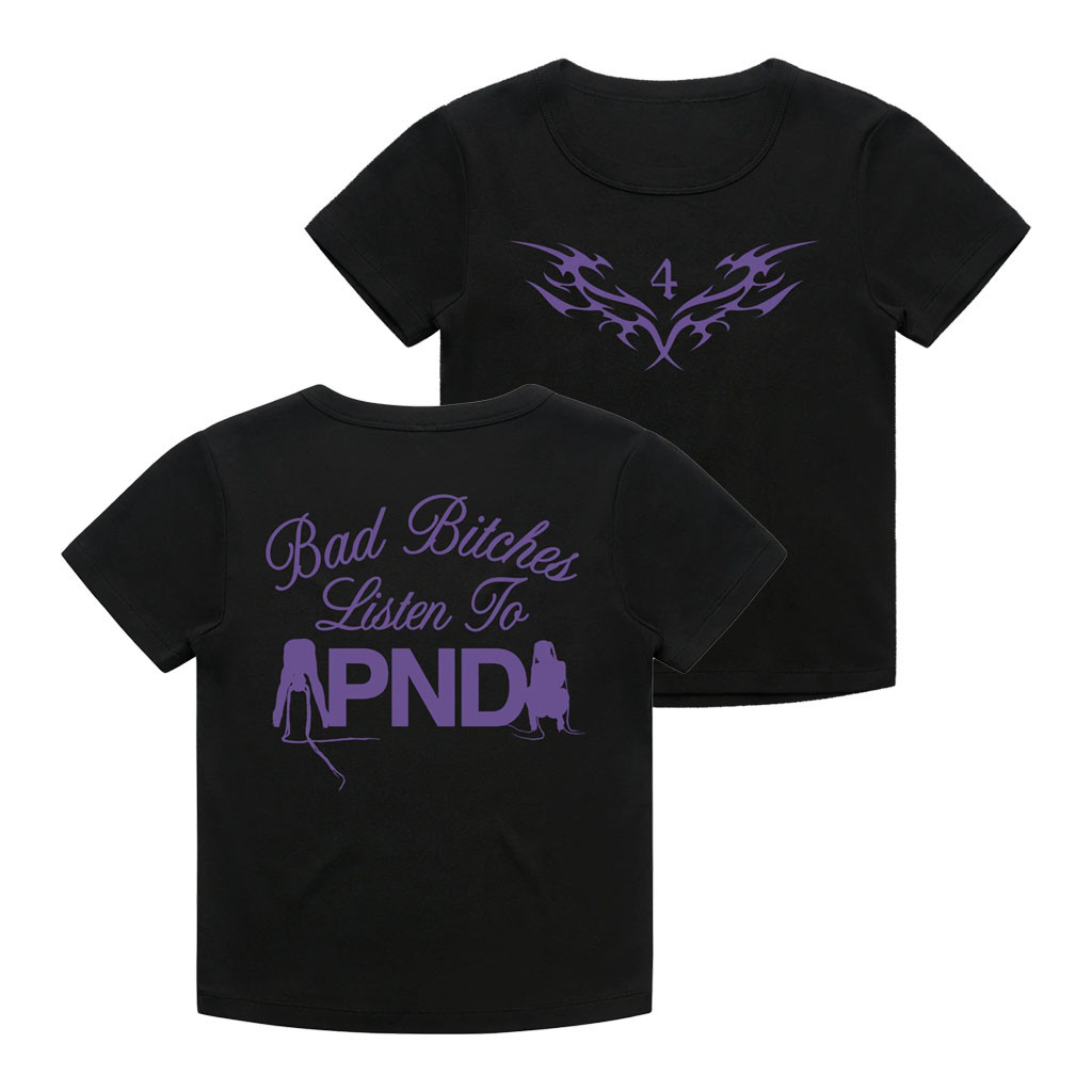 PartyNextDoor Merch 2026 Tattoo Baby Tee Bad Btches Liston To PND Shirt Present For Her - Kdjoy