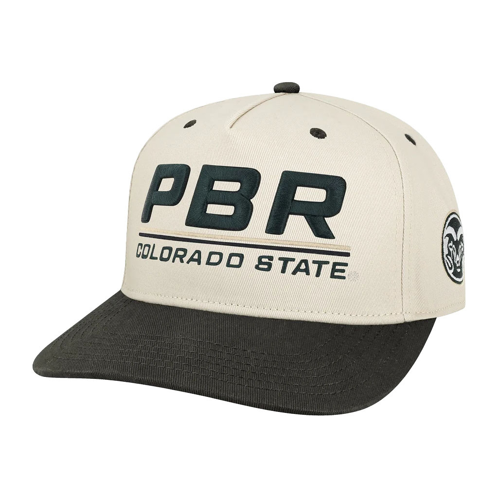 PBR Merch 2026 CSU X PBR Embroidered Two Tone Hat Gift Ideas for Bull Riding Lovers