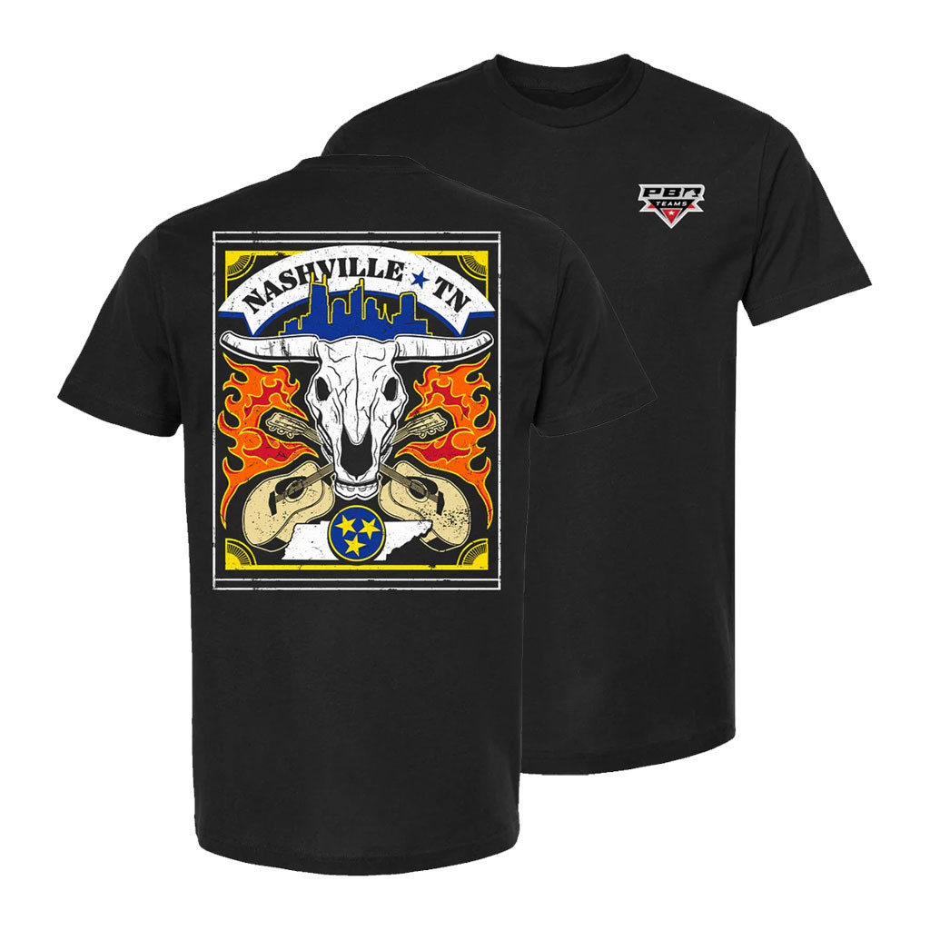 PBR Merch 2026 PBR Teams Nashville Bull Skull T-Shirt Black Unique Gift For Brothers PBR Merch 2026 PBR Teams Nashville Bull Skull T-Shirt Black Unique Gift For Brothers