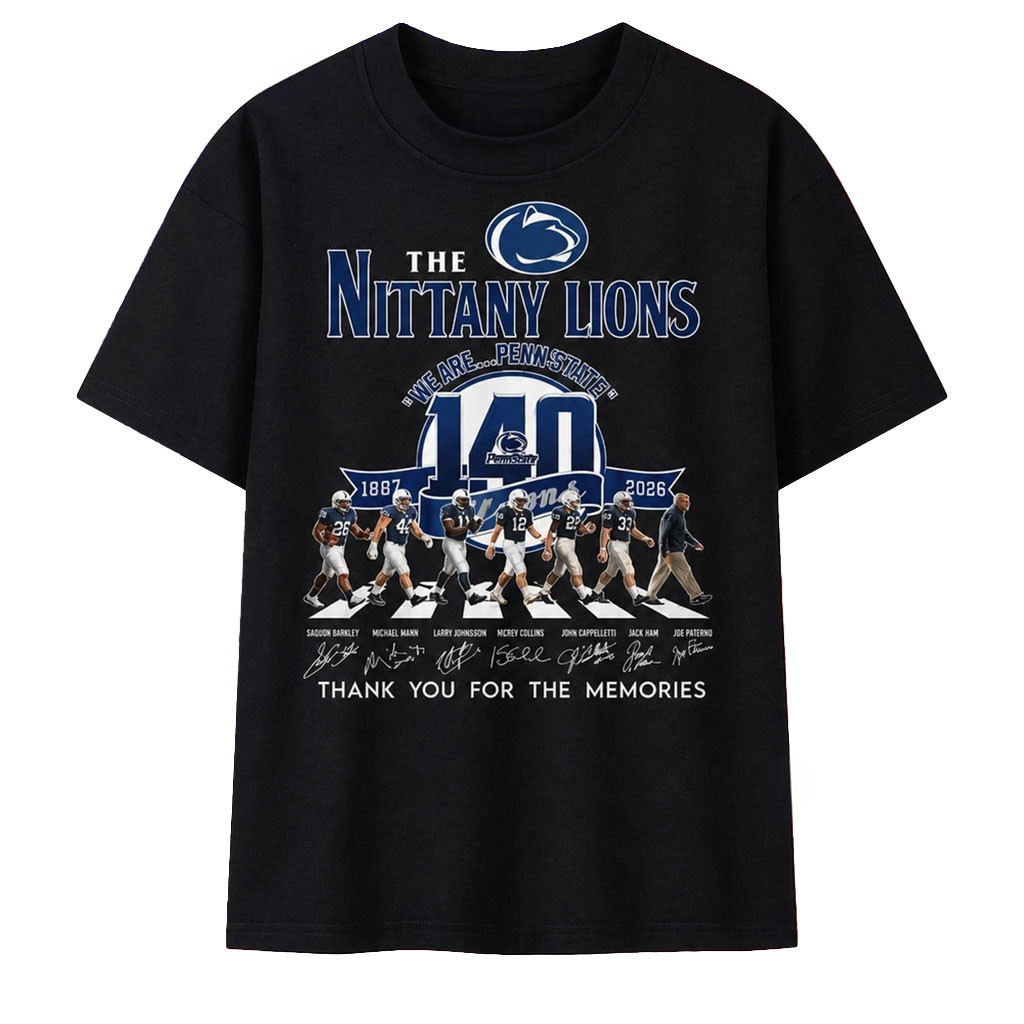Penn State Nittany Lions 140 Years Abbey Road Style Graphic T-Shirt Nittany Lions Merch - Kdjoy Penn State Nittany Lions 140 Years Abbey Road Style Graphic T-Shirt Nittany Lions Merch - Kdjoy