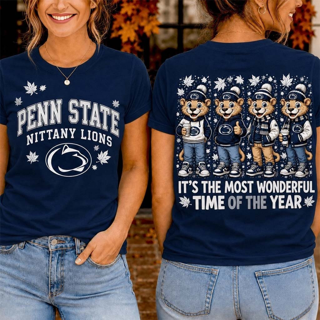 Penn State Nittany Lions Merch 2026 Autumn Festive Cheer T-Shirt Present For Game Day - Kdjoy Penn State Nittany Lions Merch 2026 Autumn Festive Cheer T-Shirt Present For Game Day - Kdjoy