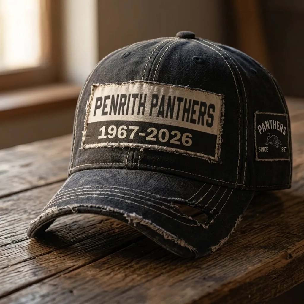 Penrith Panthers 1967 2026 Distressed Baseball Hat Penrith Panthers Merch Gift For Rugby Fans - Kdjoy