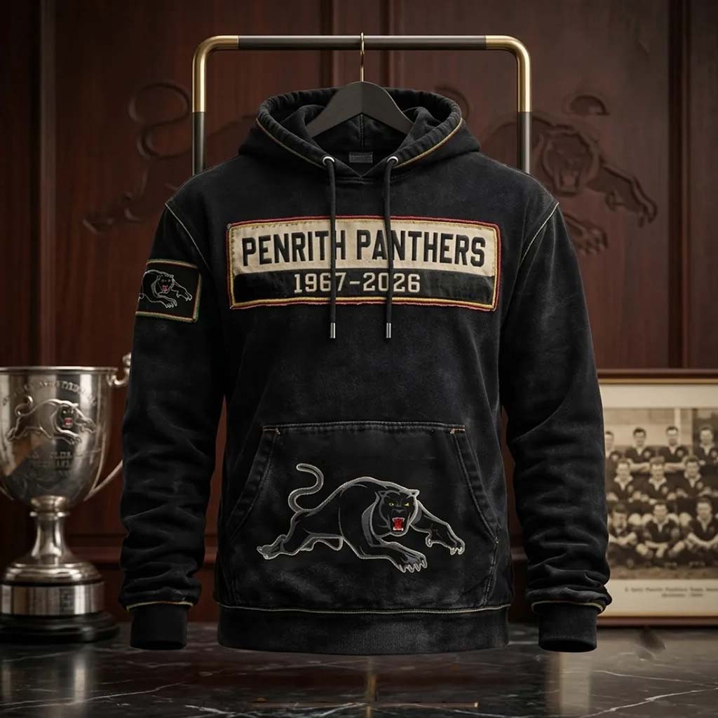 Penrith Panthers 1967 2026 Premium Black Hoodie Penrith Panthers Merch Gift For Rugby Lovers - Kdjoy Penrith Panthers 1967 2026 Premium Black Hoodie Penrith Panthers Merch Gift For Rugby Lovers - Kdjoy