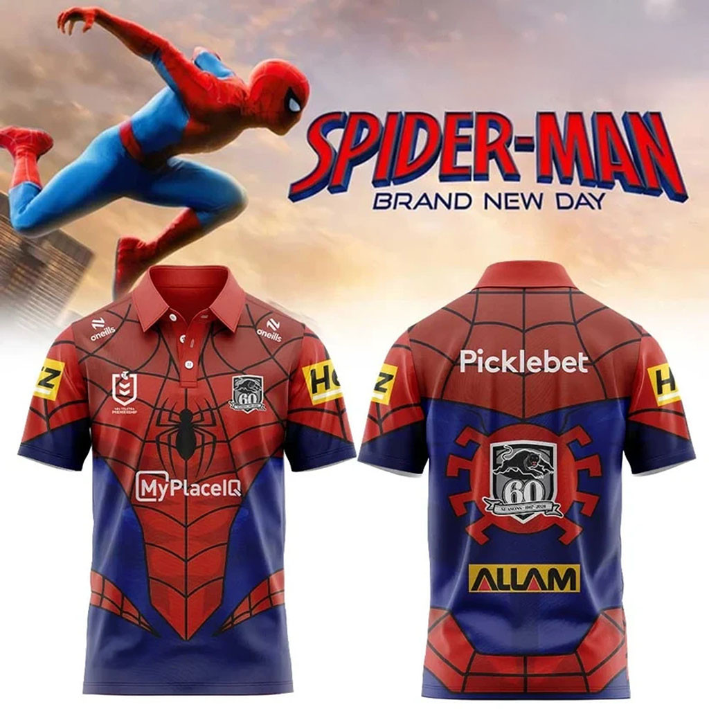 Penrith Panthers X Spider-Man Brand New Day 2026 Polo Shirt Penrith Panthers Merch Fan Gifts - Kdjoy