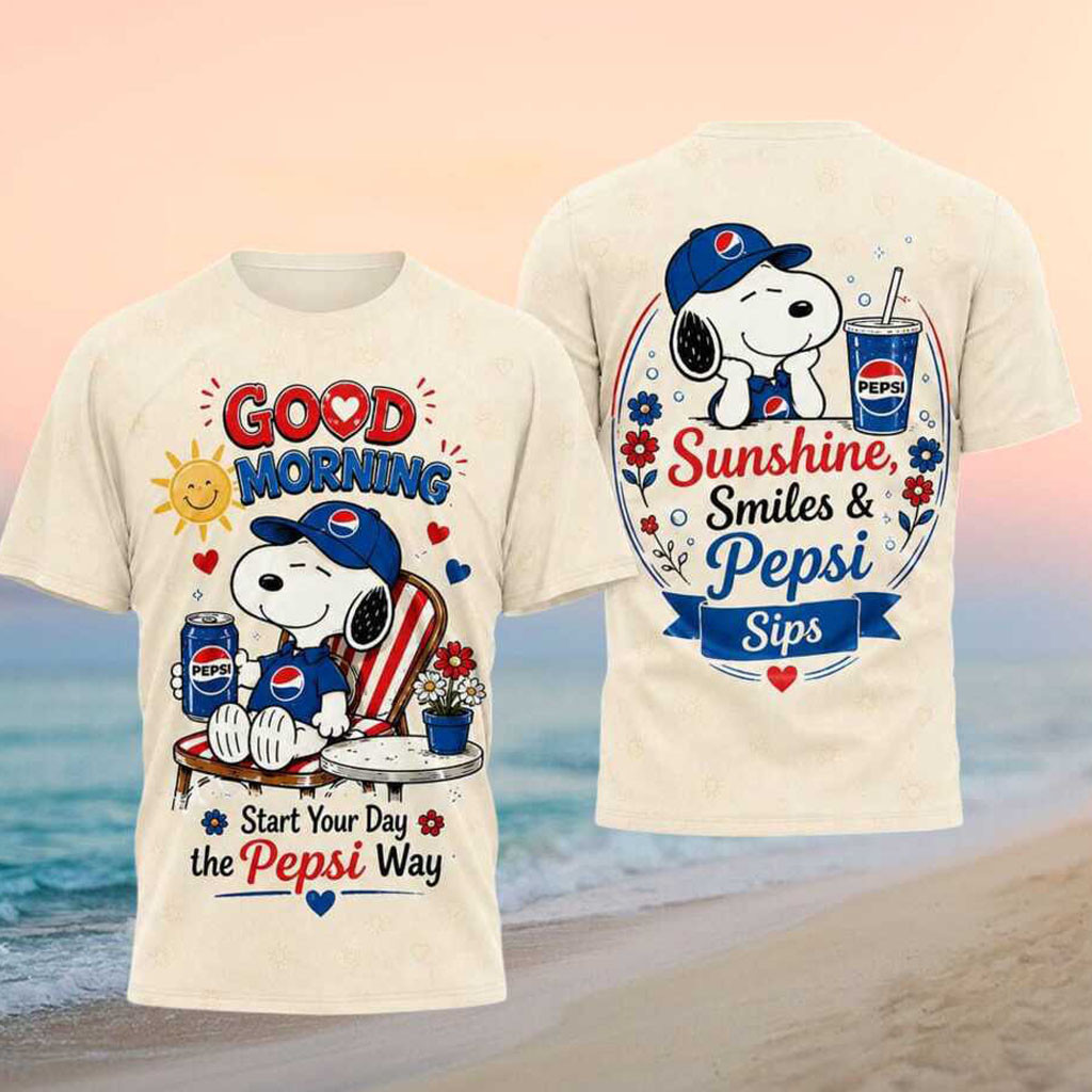 Pepsi Snoopy Good Morning Sunshine Soda Shirt Start Your Day The Pepsi Way Tee Gift For BFF - Kdjoy Pepsi Snoopy Good Morning Sunshine Soda Shirt Start Your Day The Pepsi Way Tee Gift For BFF - Kdjoy