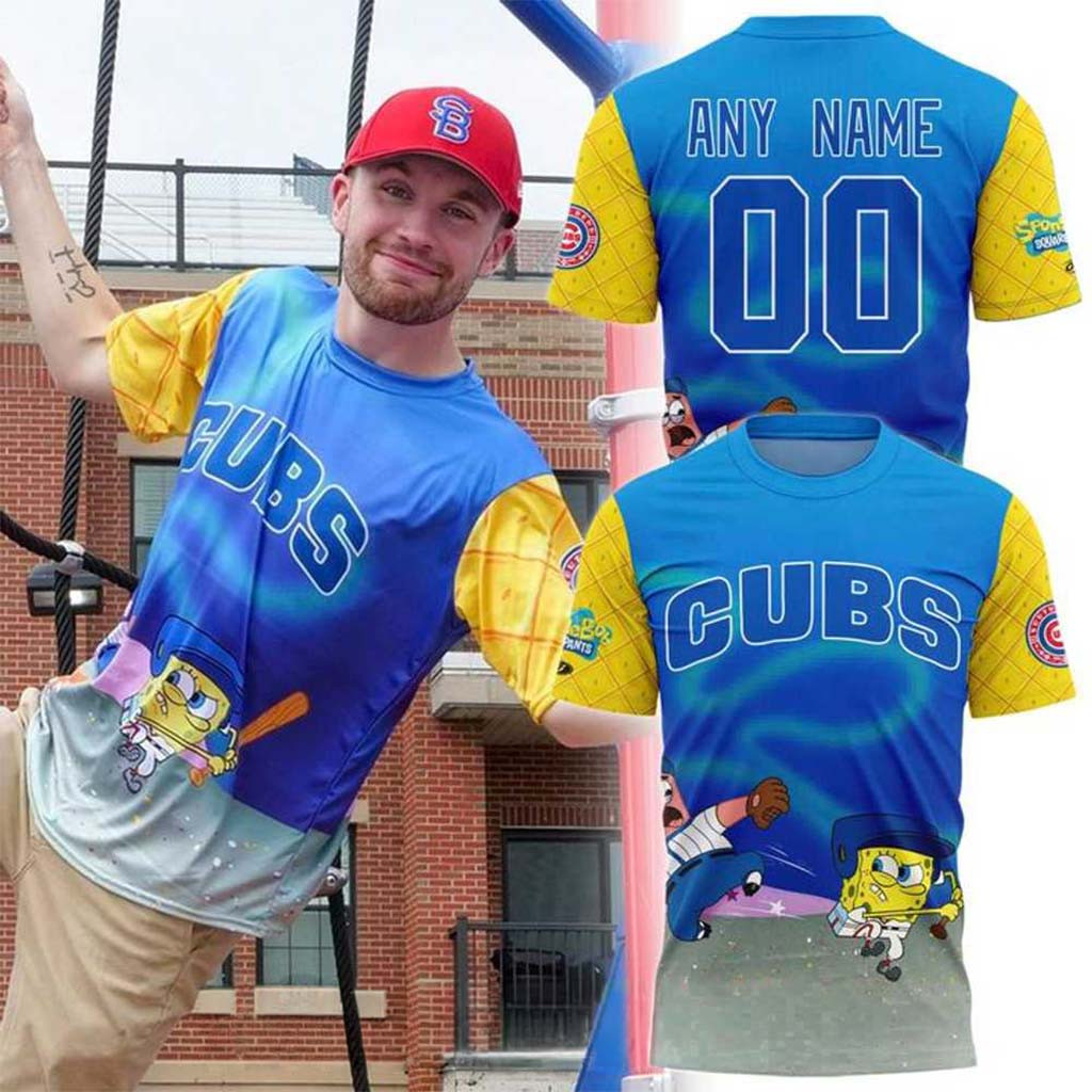 Personalised South Bend Cubs SpongeBob SquarePants T-Shirt Cubs Merch Baseball Fan Gifts - Kdjoy Personalised South Bend Cubs SpongeBob SquarePants T-Shirt Cubs Merch Baseball Fan Gifts - Kdjoy