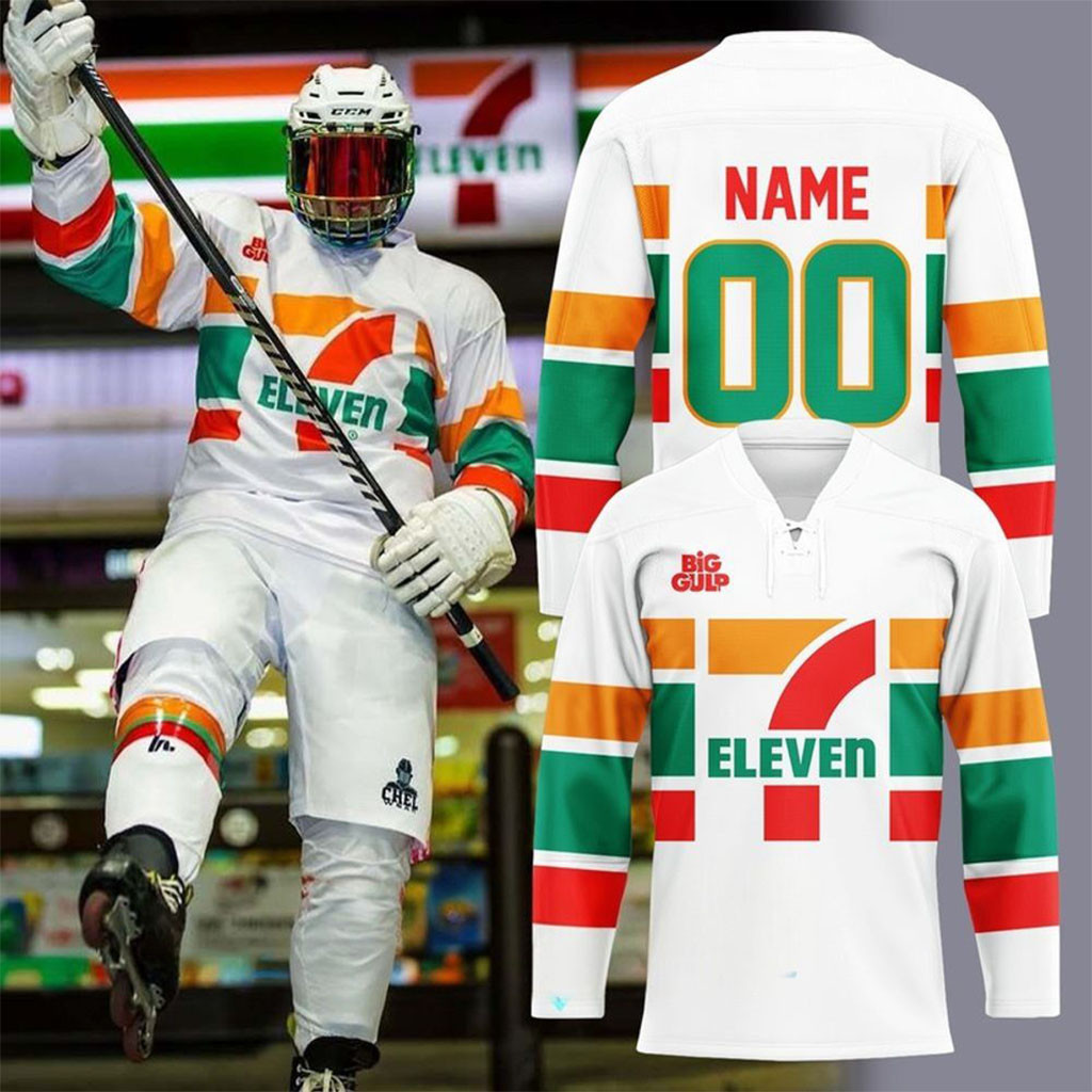 Personalized 7-Eleven X Big Gulp Hockey Jersey 7-Eleven Merch Gift Ideas For Brothers - Kdjoy