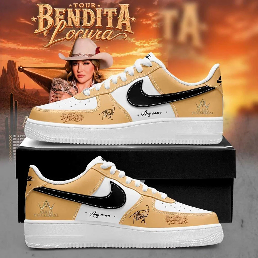 Personalized Alicia Villarreal Bendita Locura Tour 2026 Shoes Sneakers Alicia Villarreal Merch - Kdjoy