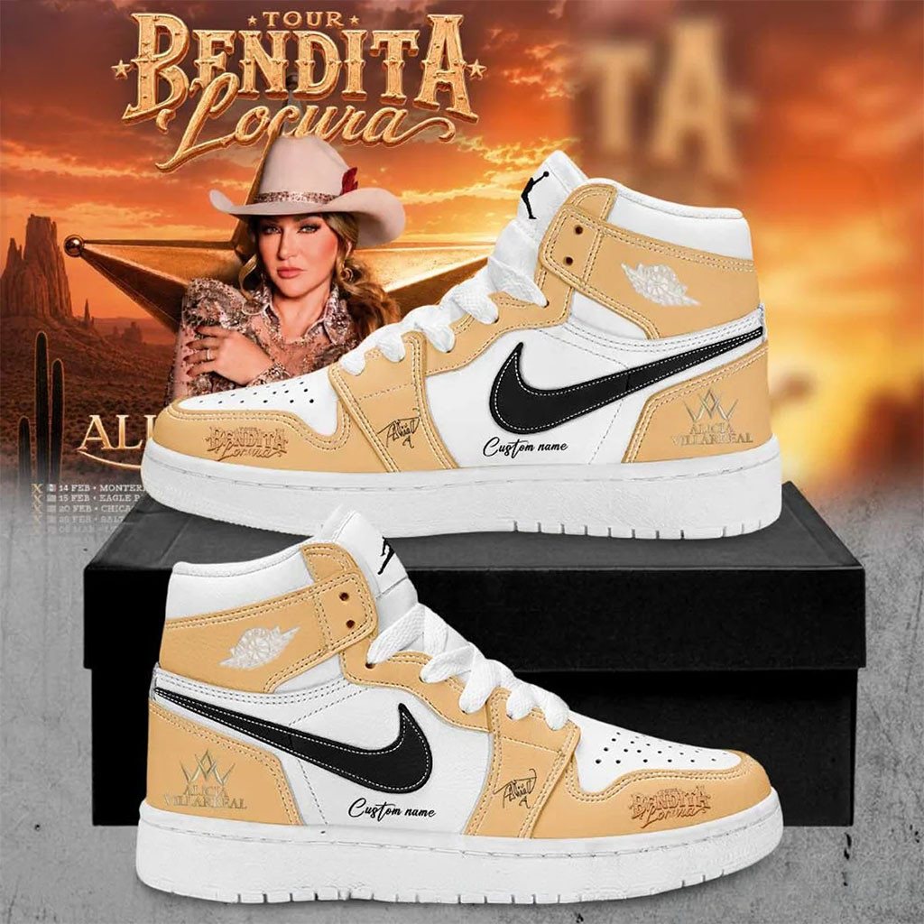 Personalized Alicia Villarreal Bendita Locura Tour 2026 Shoes Sneakers Alicia Villarreal Merch - Kdjoy Personalized Alicia Villarreal Bendita Locura Tour 2026 Shoes Sneakers Alicia Villarreal Merch - Kdjoy