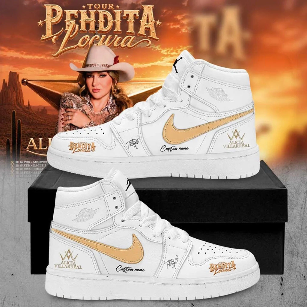 Personalized Alicia Villarreal Bendita Locura Tour 2026 Sneakers Alicia Villarreal Merch Gifts - Kdjoy