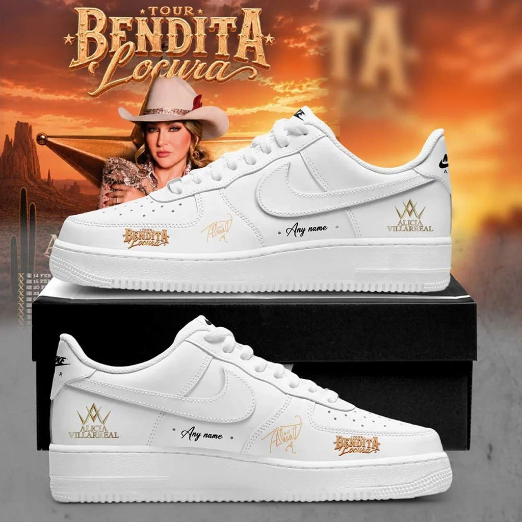 Personalized Alicia Villarreal Merch Bendita Locura Tour 2026 Sneakers Gift For Music Lovers - Kdjoy