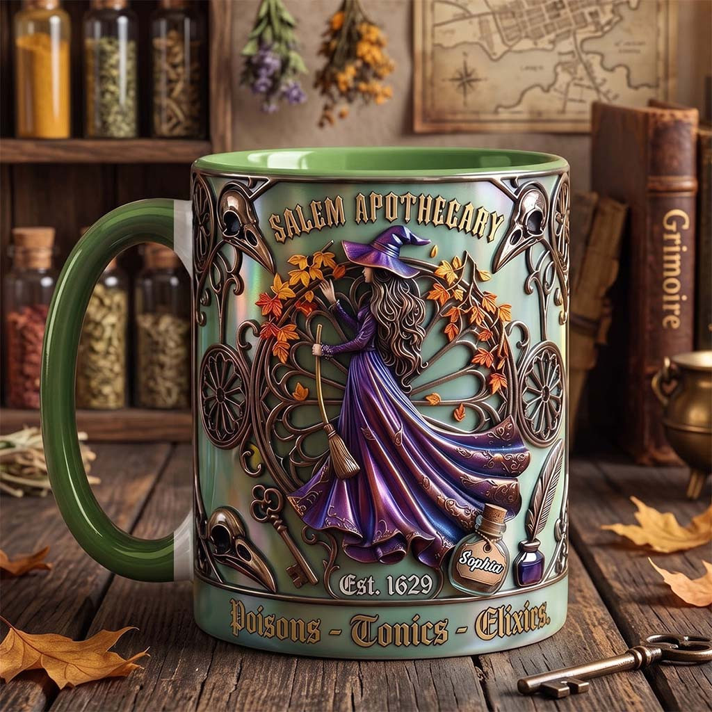 Personalized Ancient Ancestral Witch Accent Mug Poisons Tonics Elixirs Cup Halloween Gifts - Kdjoy