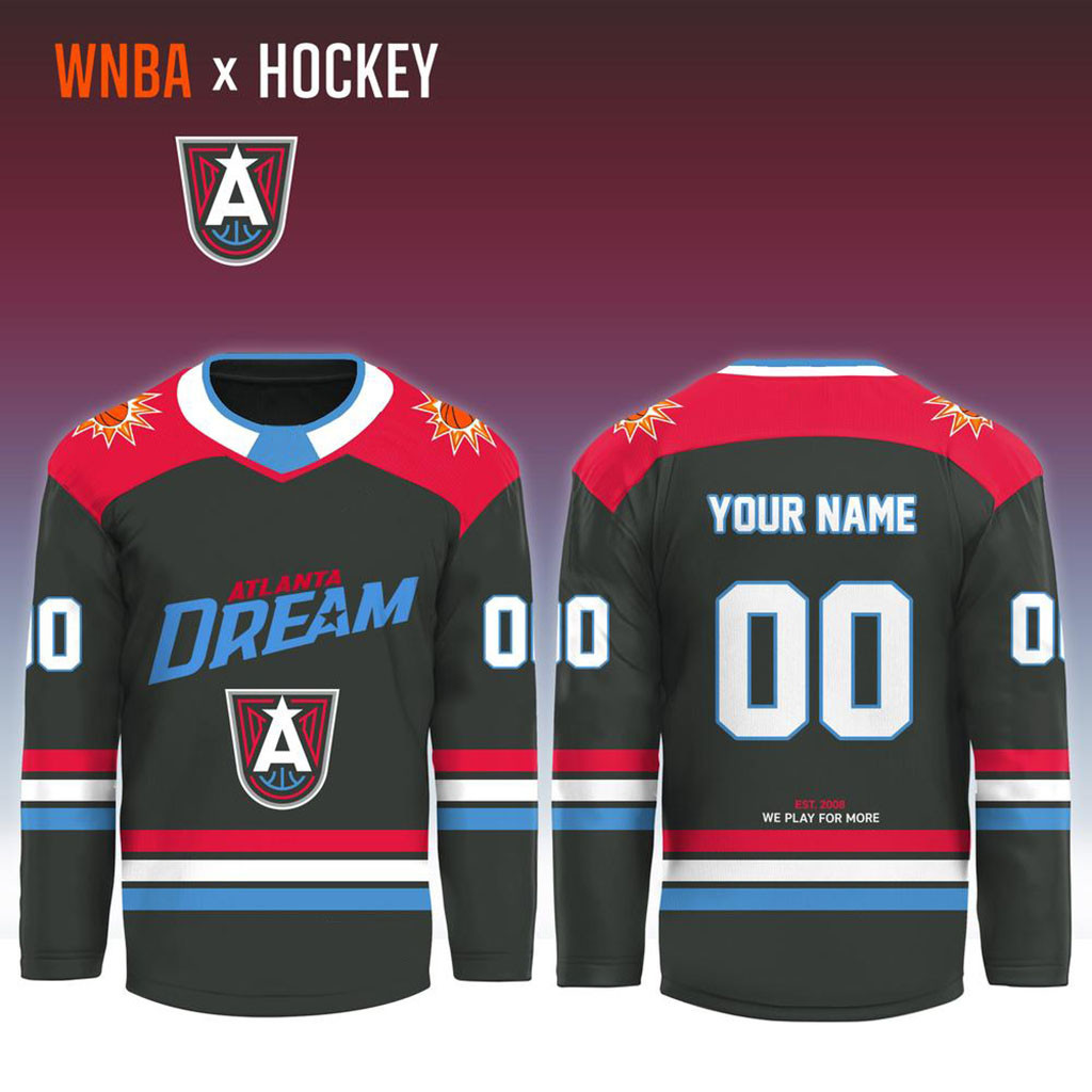 Personalized Atlanta Dream x Crossover Ice Hockey Jersey We Play For More Atlanta Dream Merch - Kdjoy