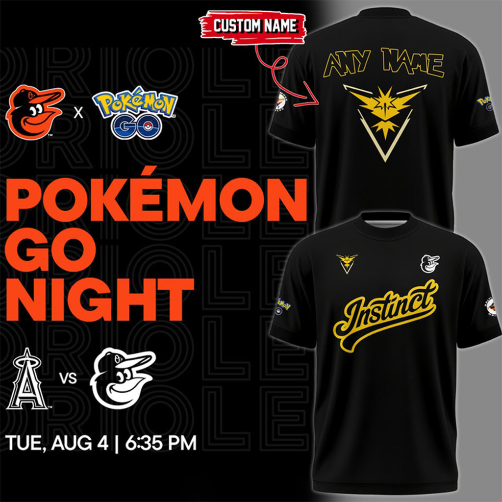 Personalized Baltimore Orioles X Pokemon GO Team Instinct 2026 Shirt Baltimore Orioles Merch - Kdjoy Personalized Baltimore Orioles X Pokemon GO Team Instinct 2026 Shirt Baltimore Orioles Merch - Kdjoy